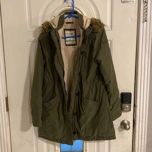 Abercrombie and Finch Army Green Hooded Jacket